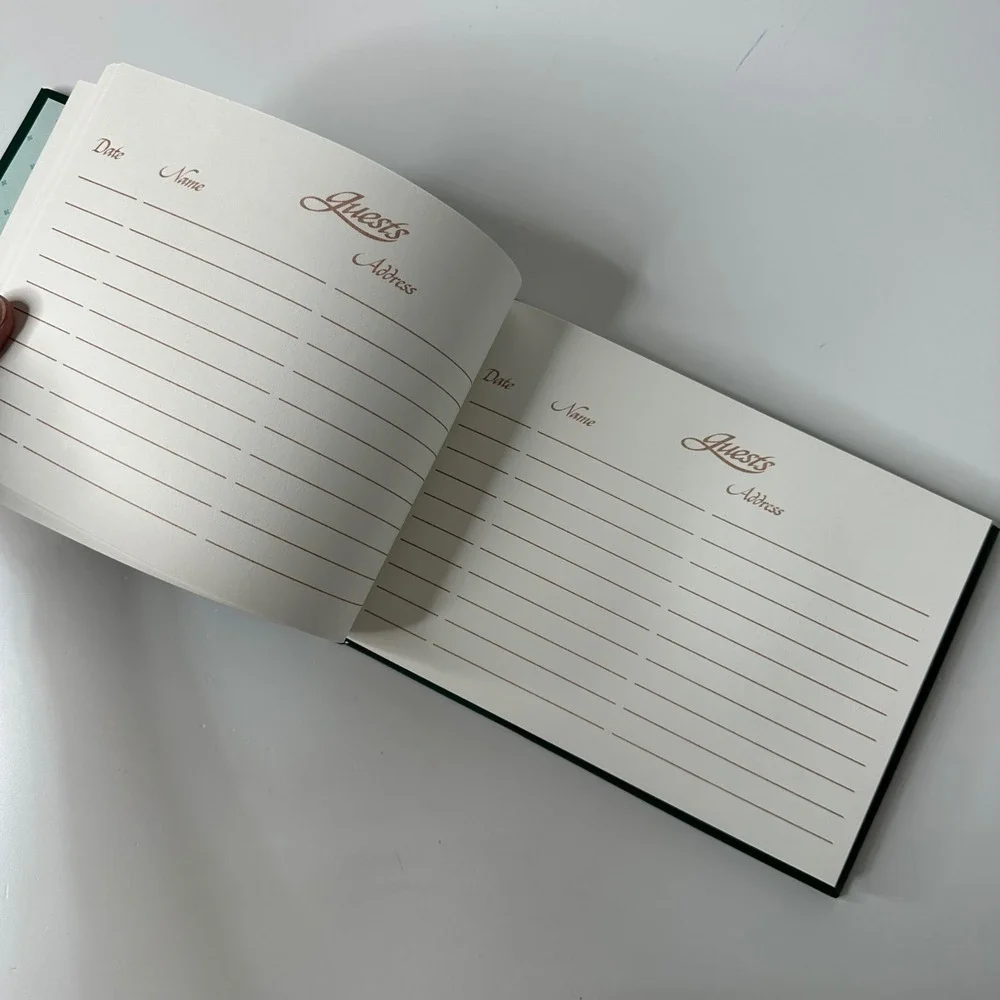 Vintage 1990 Cat Guest Book Lesley Anne Ivory Markings Green‎ Hardcover Unused